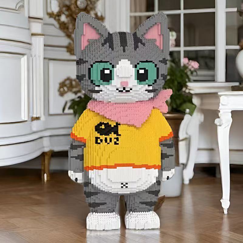 Набор строительных блоков «Толстый кот» из 30133 деталей для детей от 14 лет и старше. Рождественский/пасхальный подарок. Сращивание мелких деталей. Сложный. Домашний декор.