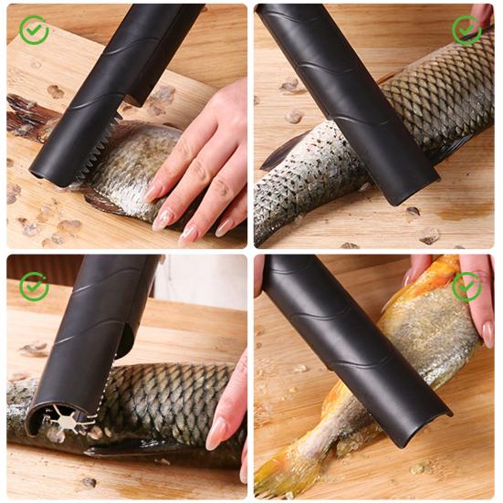 Электрическая рыбочистка Беспроводная автоматическая рыбочистка с головкой из нержавеющей стали Перезаряжаемый простой в использовании инструмент для чистки рыбы для кухни, для использования на открытом воздухе