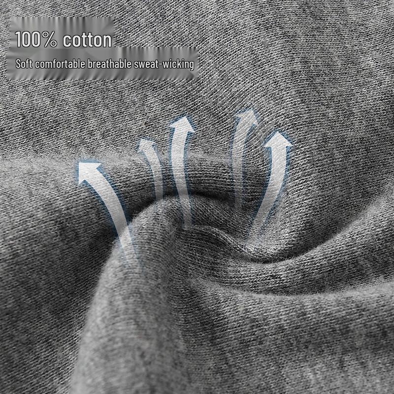 Мужские трусы-слипы Yiershuang 7A антибактериальные 100% хлопок в рубчик средней посадки (3-Pack)