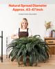 VEVOR Artificial Ferns, 1219 mm Fake Boston Fern Bush Plant with 88 Fronds, Large Faux Greenery for Indoor and Outdoor Decor, Silk & LDPE