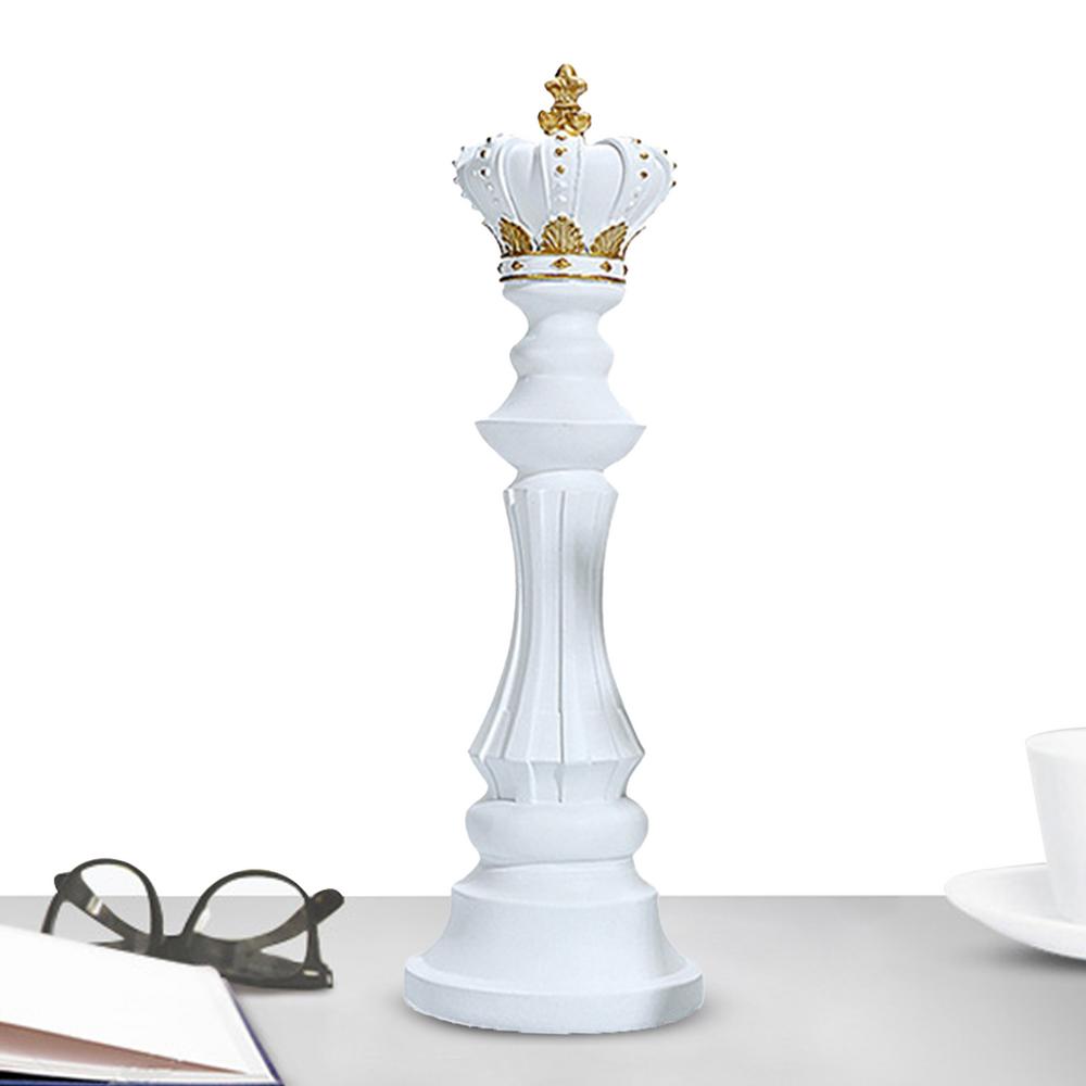Шахматная фигурка из смолы Декор Шахматная фигурка Статуэтка Шахматная статуэтка Настольные украшения Король Королева Шахматы Ремесло из смолы Декор для стола Коллекционный