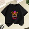 Детская футболка Five Nights Freddys с мультяшным принтом, топ для мальчика с коротким рукавом, одежда FNAFs для девочки, летняя дышащая, подарки на день рождения для малыша