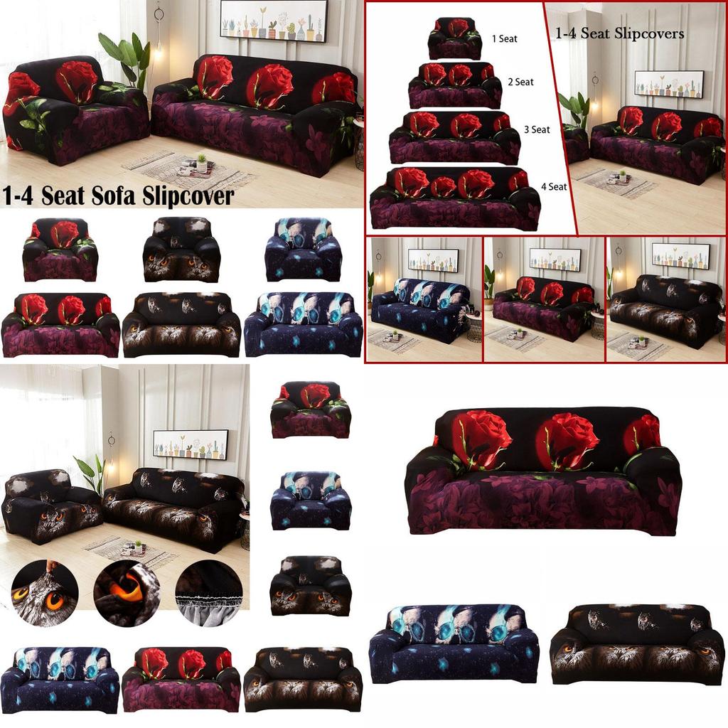 Easy To Clean 1-4 Seats Stretchy Sofa Slipcovers With Great Elasticity And No Fading