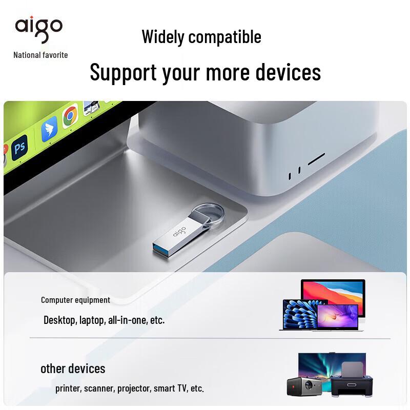 Aigo U310 32 ГБ USB3.2 Высокоскоростная металлическая USB-флешка