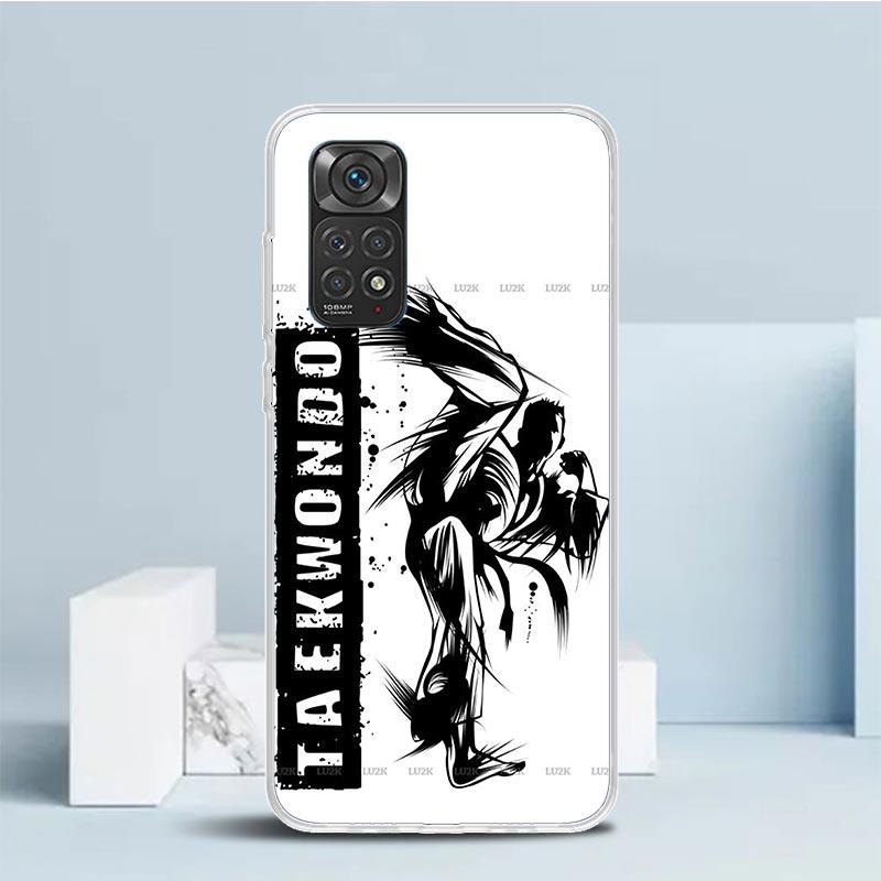 Чехол для телефона Кунгфу Тхэквондо для Xiaomi Redmi Note 15 14 14S 13 12S 12 Pro Plus 11S 11 11T 11E 10S 10 + Мягкая задняя крышка из ТПУ Redmi