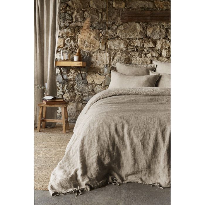 Housse de couette "Soline" toutes dimensions Lin lavé - Soline Sable - Housse de couette 260 x 240 cm - Soline Sable -