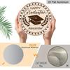 2D Flat Aluminum Graduation-Themed Wall Decor Commemorative Gift 7.87 Inches X 7.87 Inches Suitable for Cafes, Offices, Front Doors, Porches, and
