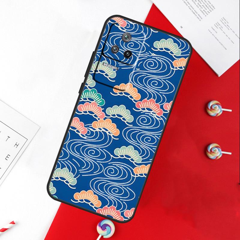 Чехол в японском стиле с цветочной текстурой для Xiaomi 13T 11T 12T 14T Pro 13 14 15 Ultra POCO X7 Pro X3 X5 X6 F5 F6 M6 Pro