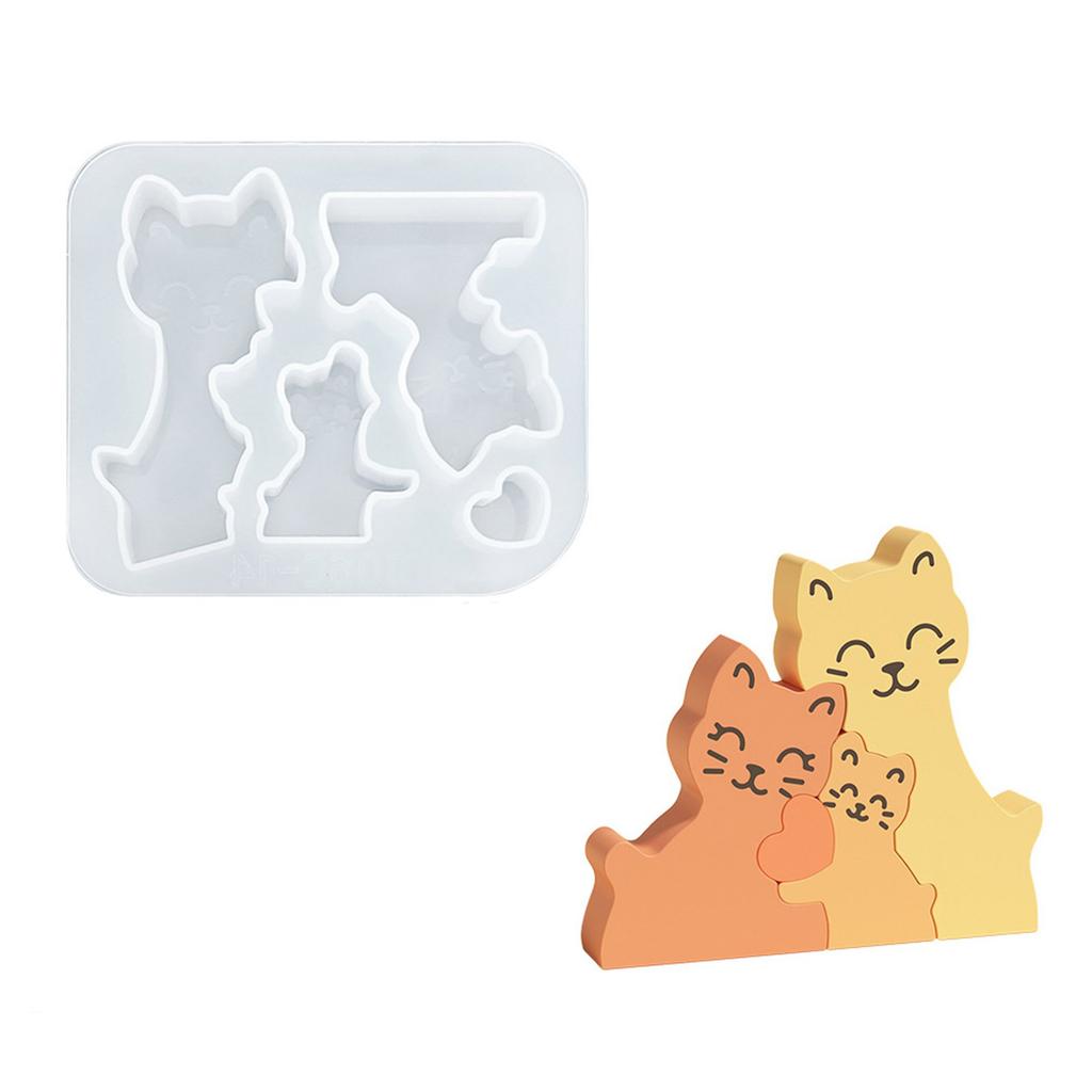 Силиконовая форма для свечи в виде животного, держащего сердце любви, рассеивающая каменная форма для поделок, гипсовая форма для поделок ручной работы