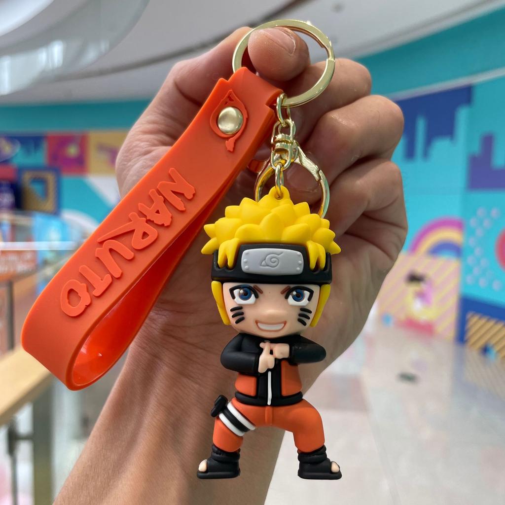 Naruto Anime PVC Keychain Figure - Haruno Sakura Hatake Kakashi Gaara Uzumaki Naruto - Pendant Key Rings for Kids Birthday Toy G