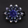 Flower Hair Clip Crystal Rhinestone- Fancy Ponytail Barrette Elegant Hair Clip for Women