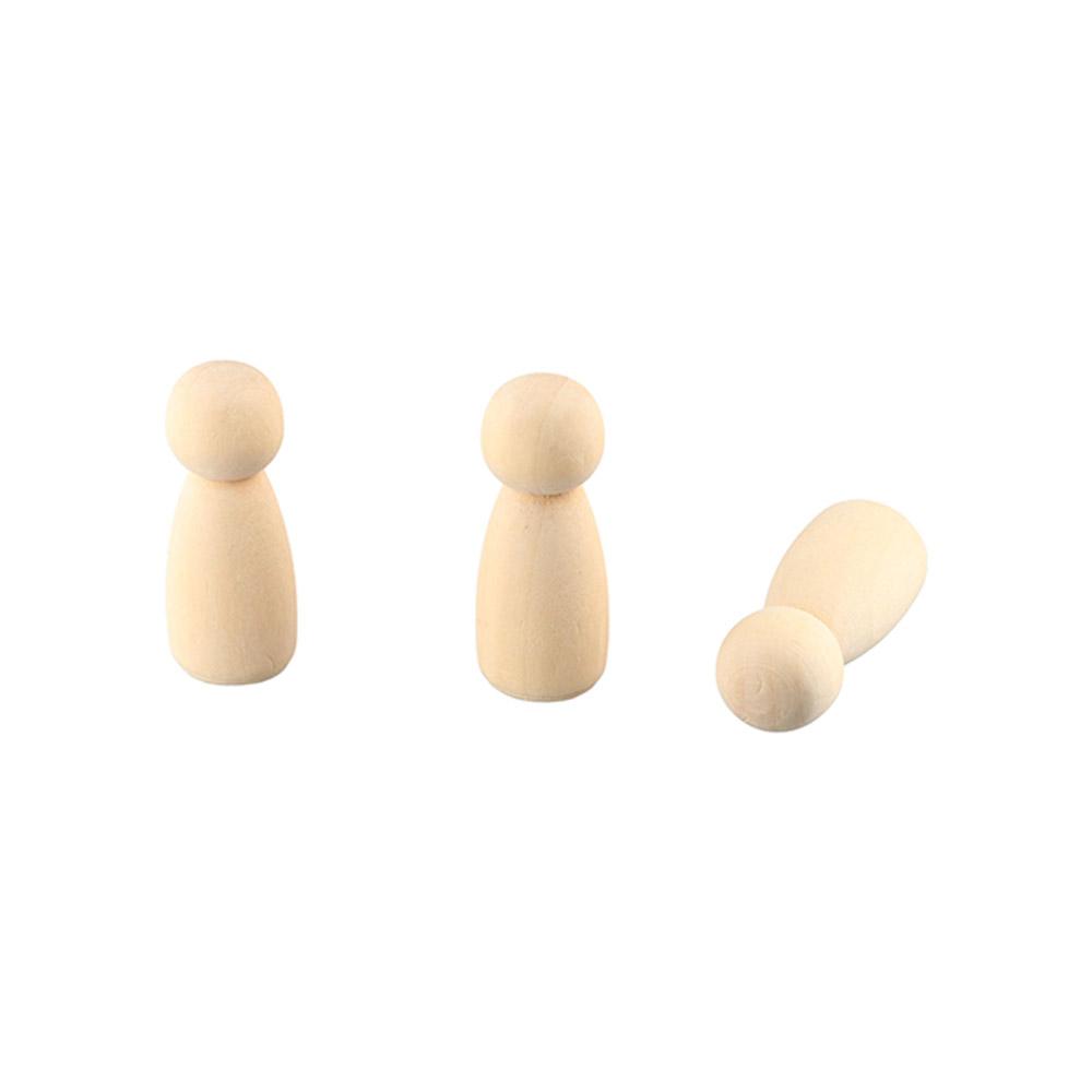 Handmade Puppets Male Female Blank Wooden Peg Doll Wedding Decoration Wood Crafts Unpainted Figures
