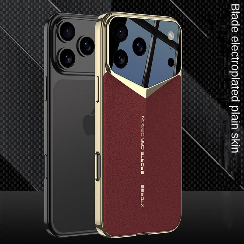 Кожаный ультратонкий чехол для телефона с улучшением высоты камеры для iPhone 17 Pro Max iPhone17 Pro Защитная крышка для камеры