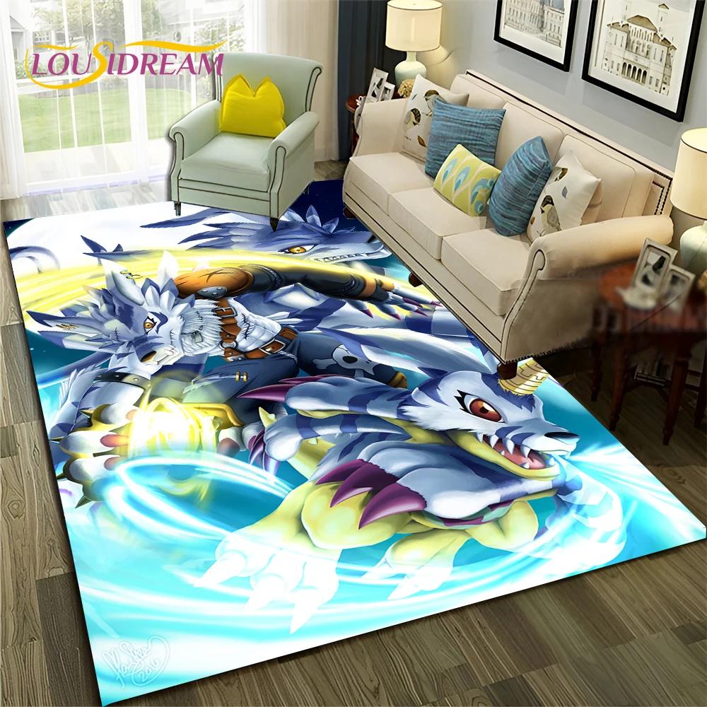 3D ковер с рисунком Digimon Adventure Monster для дома, гостиной, спальни, дивана, коврика, декор, детский коврик, нескользящий напольный коврик