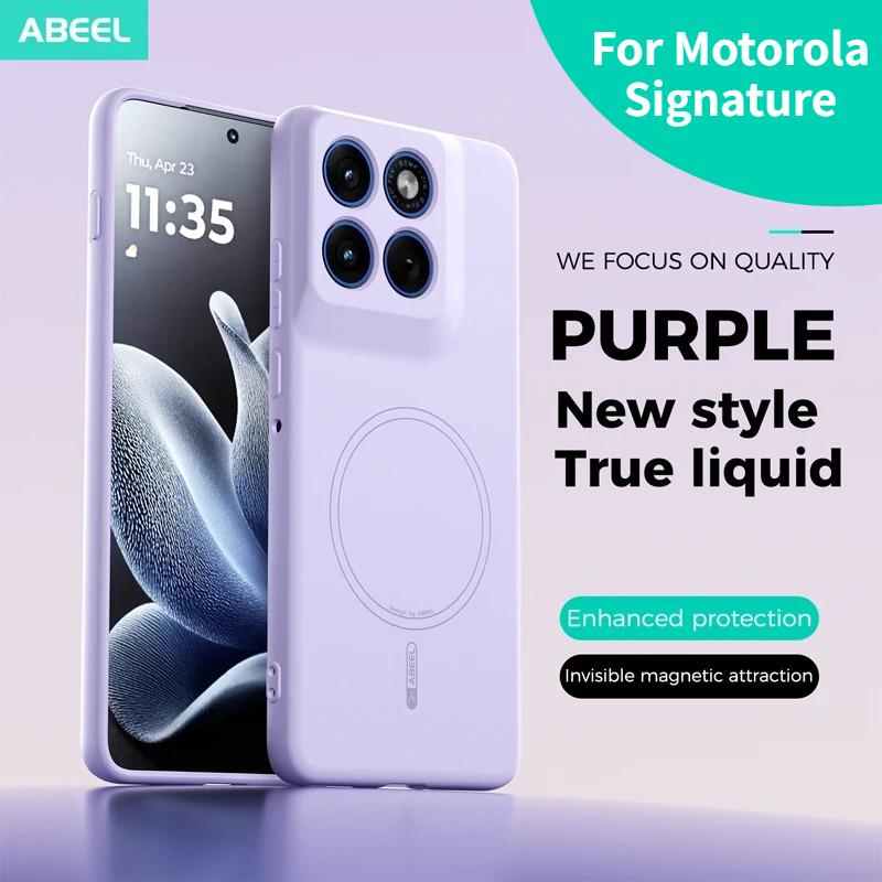 Orginal Liquid Silicone Magnetic Wireless Charging Case for Moto Signature Edge 70 Ultra Fusion+ Pro Lens Protection Back Cover