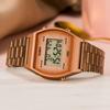Casio Серия VINTAGE - квадратные, классические ретро маленькие квадратные, кварцевый механизм, ремешок из нержавеющей стали, японские и корейские часы, женские часы, B640WCG-5