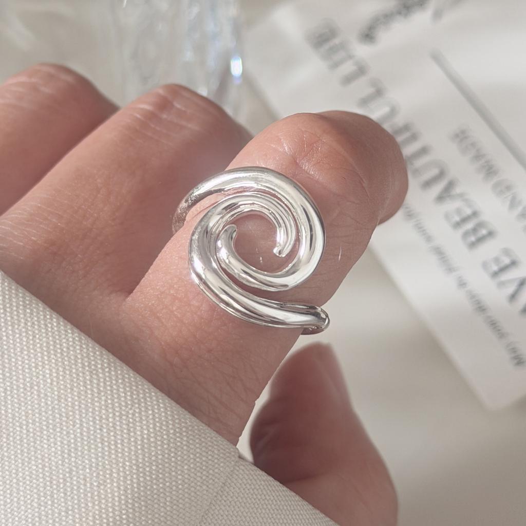 Xiaomi BF CLUB 925 Sterling Silver Ring For Women Jewelry Big Black Stone Open Vintage Handmade Ring Allergy For Party Birthday Gift