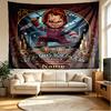 Custom Name Personalized Horror Theme Chucky Print Tapestry, Wall Art Decor, Bedroom, Dorm, Apartment, LivingRoom, Party Backdrop, Gift for Birthday