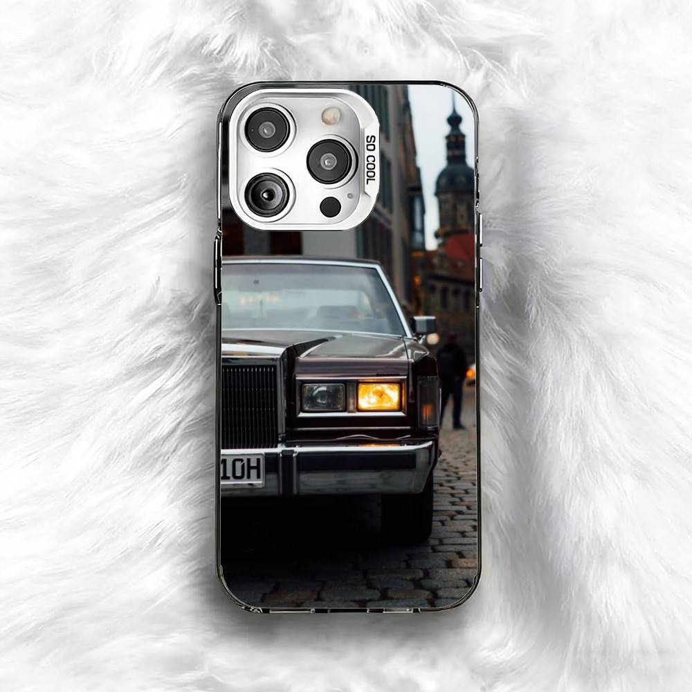 Классический старый модельный автомобиль D-Deville Чехол для телефона для iPhone 16 17 15 14 12 13 Pro Max Черный цвет Ударопрочный чехол