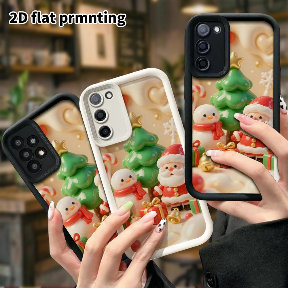 Phone case: 2D flat, suitable for Samsung Galaxy A34 A35 M05 M06 S20 S22 S21 FE Plus 5G protective case, cozy and comforting, perfect Christmas and Ha