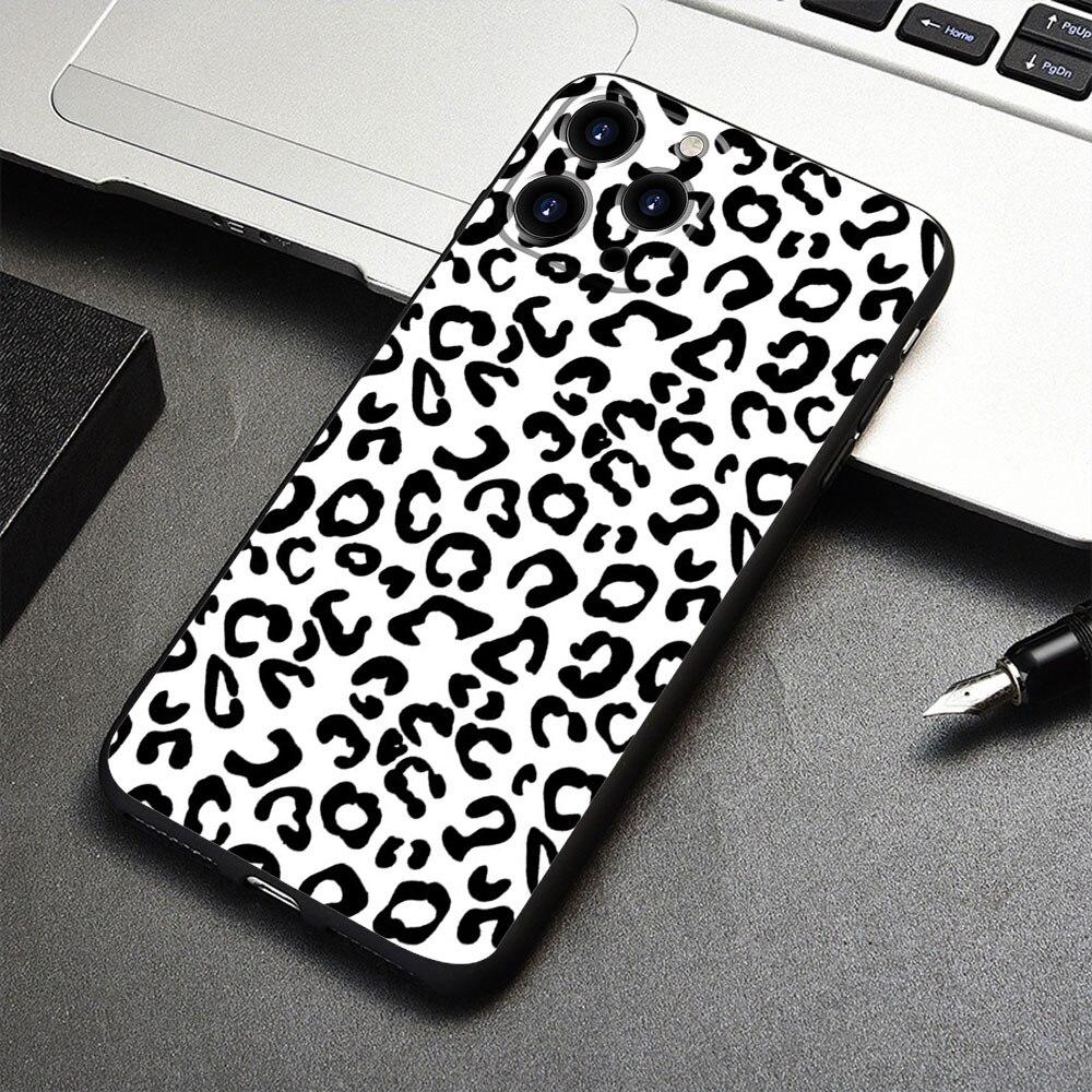 Для iPhone 7 12 14 8 Plus XR 13 Pro Max X 11 XS 5 6S 6 SE2022 5S SE2 Mini смартфон черный и белый горошек чехол для телефона