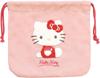 Factory Sanrio Characters Sagara Embroidered Drawstring Pouch Hello Kitty H175 X W190mm T's SR-5530387KT