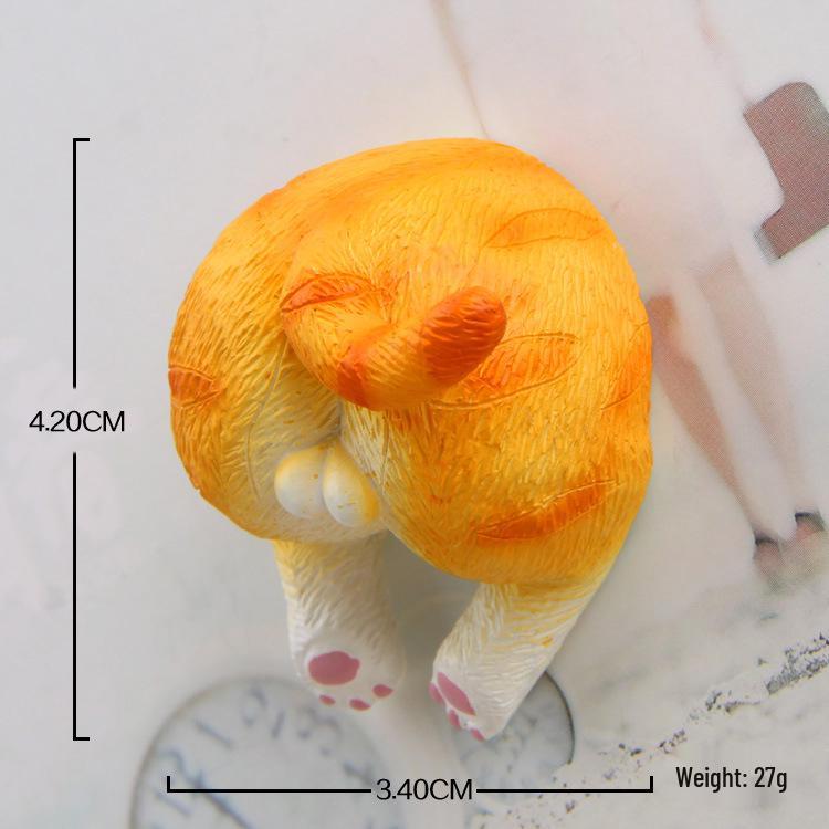 Кошачья попка 3D Мультяшный Магнит на холодильник и Наклейка
