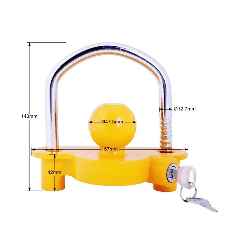 High Quality Universal Car Trailer Coupler Lock Heavy-Duty Adjustable Trailer Lock High Security U-Shape Tow Ball Lock Trailer