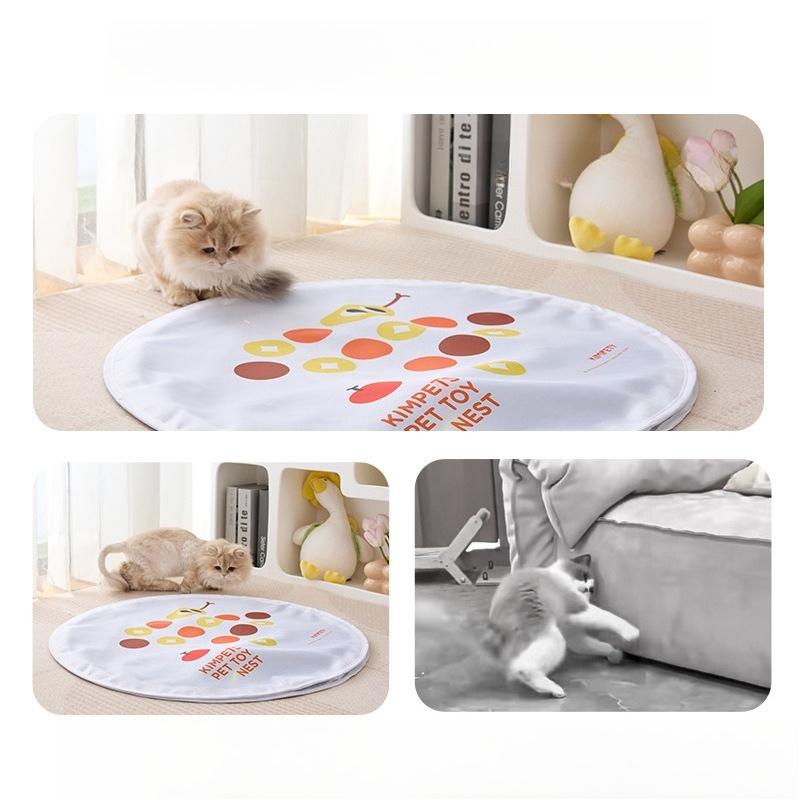 Cat Hunting Cover Toy Automatic Teasing Cat Ball Foldable Self‑play Boredom Relief Physical Consume Pet Toy