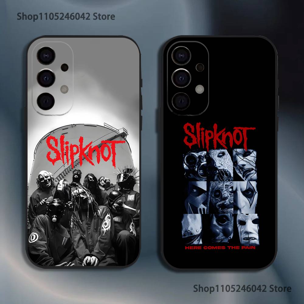 Чехол для телефона Band S-SlipknotS Psychosocial для Samsung S25, S24, S21, S22, S23, S30, Ultra, S20, Plus, Fe, Lite, 5G Черный
