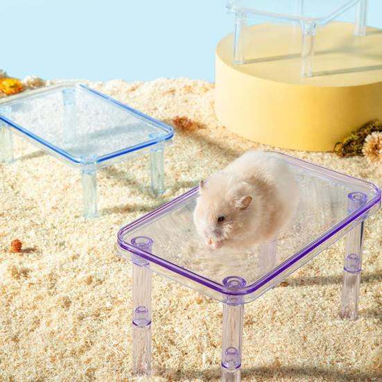 Hamster Platform Transparent Detachable Decorative Landscaping Clear Food Bowl Storage Burr-free Pet Stand Play Climbing Toy Pet Supplies