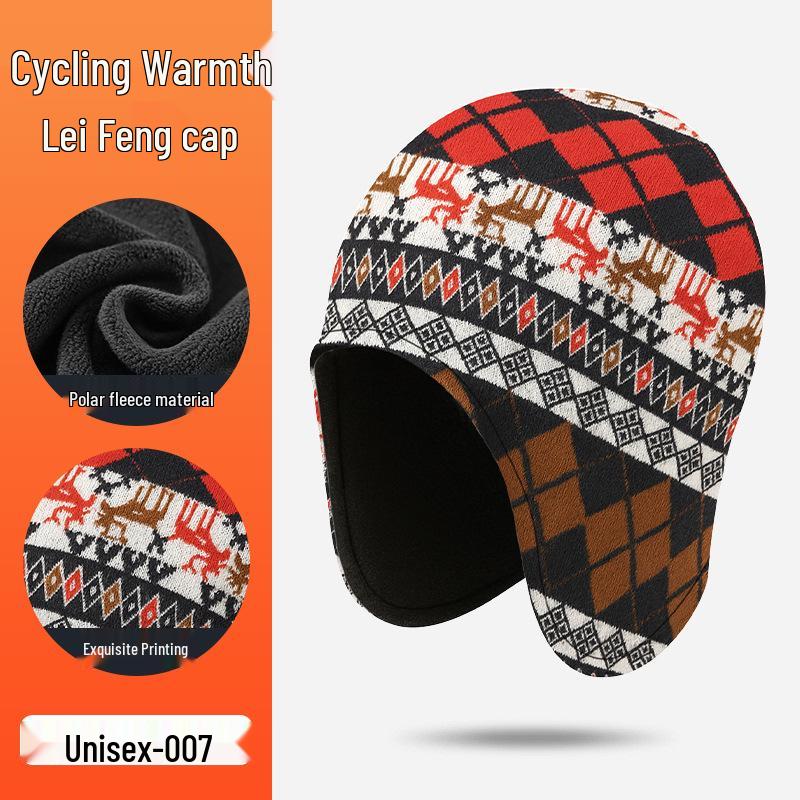 Thermal Fleece-Lined Windproof Hat with Ear Protection - Comfortable for Long Wear, Ideal for Cold Weather