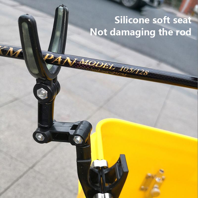 2 шт., подставка для удочки, вращающаяся на 360 градусов, кронштейн для моста, стойка для удочки, нескользящая, светящаяся, усиленная, кронштейн для удочки