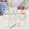 Tabletop Paper Roll Dispenser for Kids with 5 Hole Wooden Easel Drawing Writing