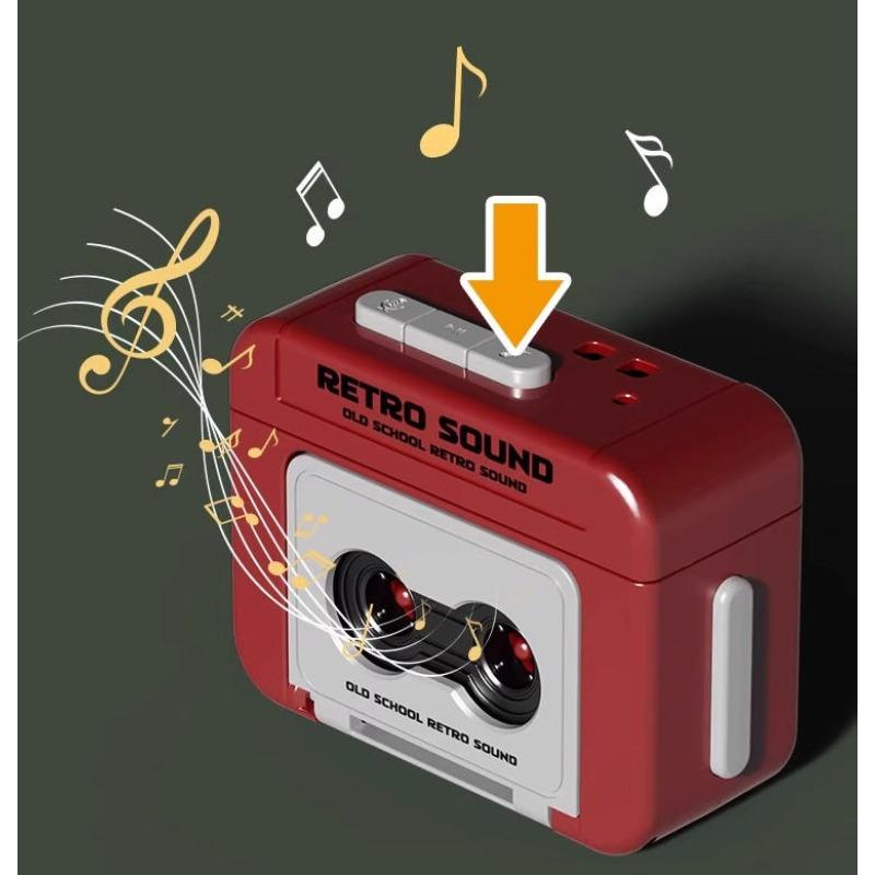 Creative Mini Retro Recorder Keychain Small Tape Player Music Player Bag Pendant for Boys and Girls Internet Celebrity Toy Gifts