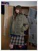 Trendy Unisex Retro Washed Metal Bit Workwear Jacket - Winter Stand Collar Cotton Coat