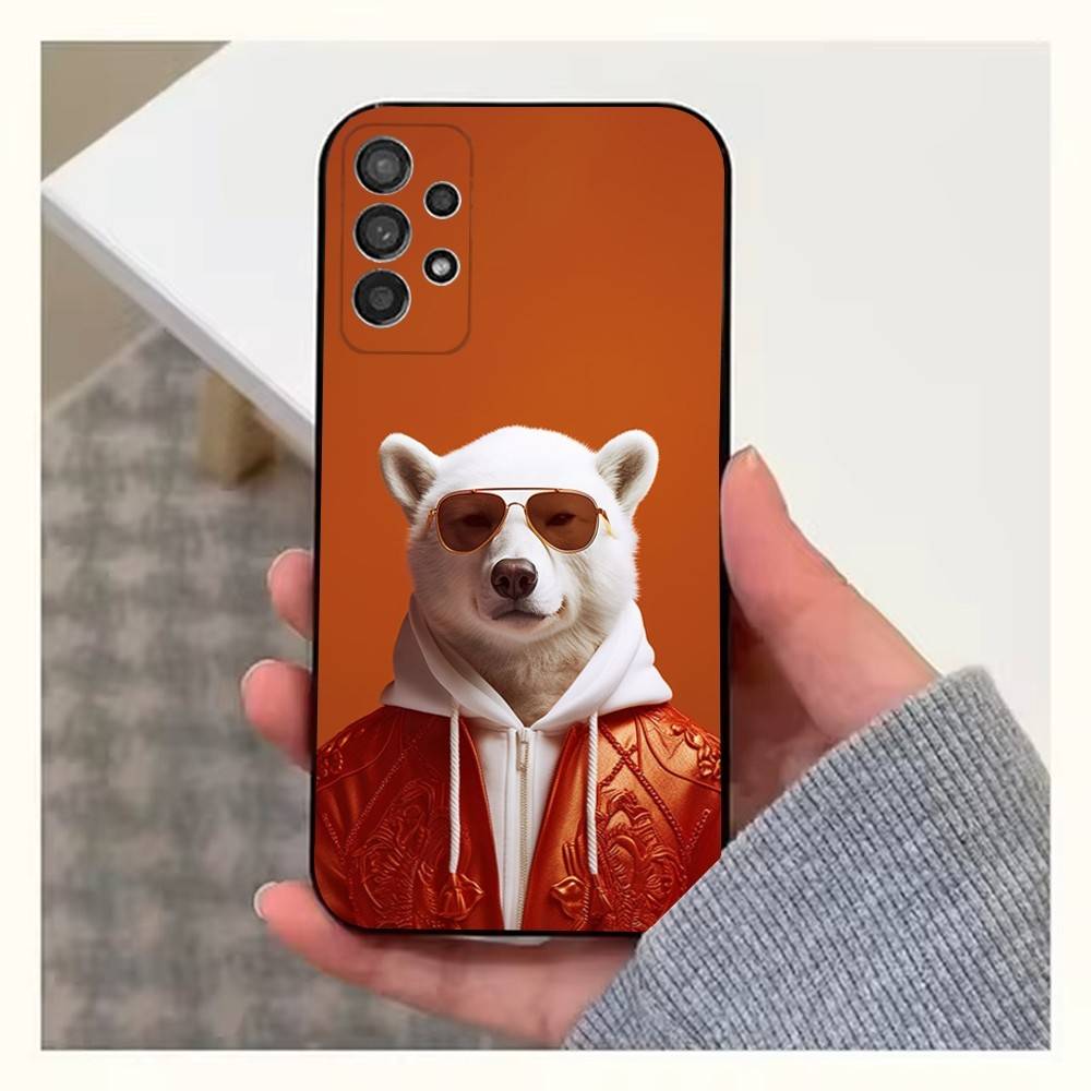 Clothing Art Bear Case For Samsung S21,S9,S22,S25,S20,S10,Plus,Ultra,S24,S23,FE,Lite,Soft Silicone Black