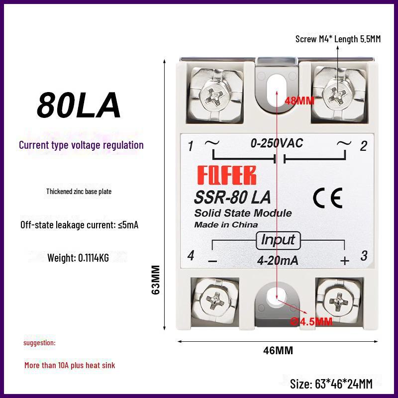 Управляемое постоянным током твердотельное реле переменного тока 40DA 25A 60DA 80DA 100DA-H 40DD VA однофазное твердотельное реле