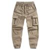 Мужские повседневные брюки карго однотонные на кулиске с несколькими карманами хлопковые полной длины джоггеры мужская уличная одежда спортивные штаны