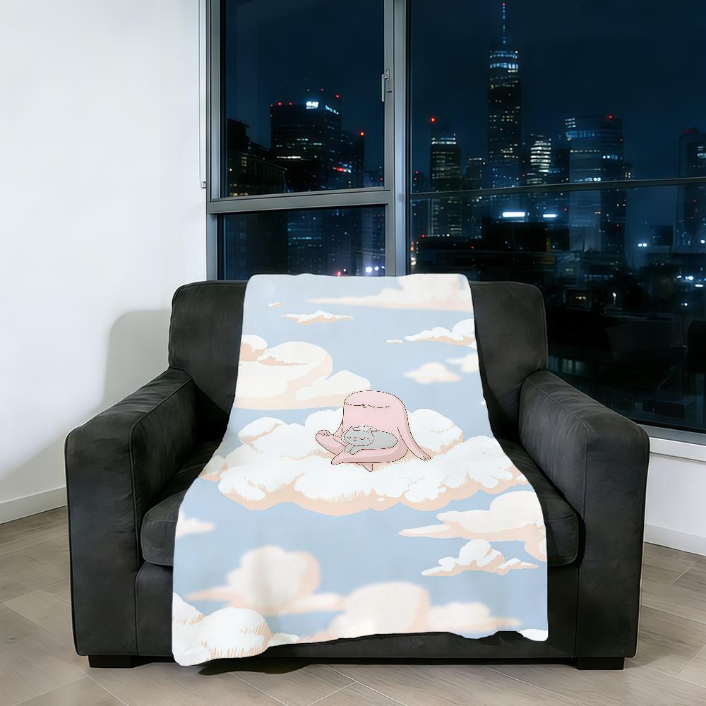 Blanket Super Warm Comfortable K-Ketnipz Plush Throw Blanket Child Cartoon Meme Cute Home Sofa Bedroom Gift