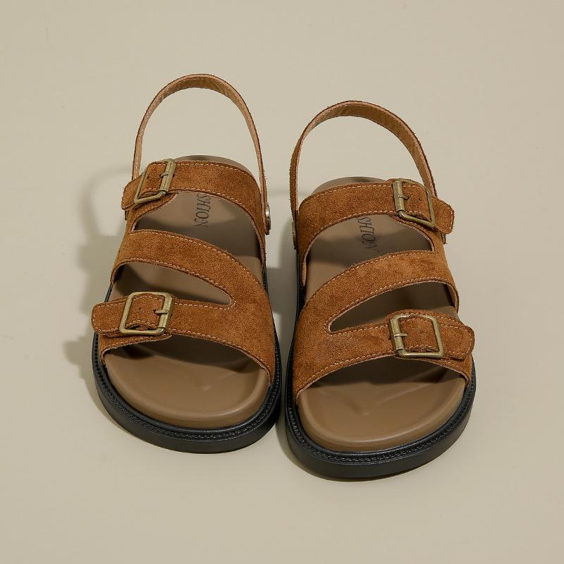 Мягкие кожаные сандалии на платформе женские носят новую пляжную обувь летом рыбалка бокен обувь обувь на одном слове