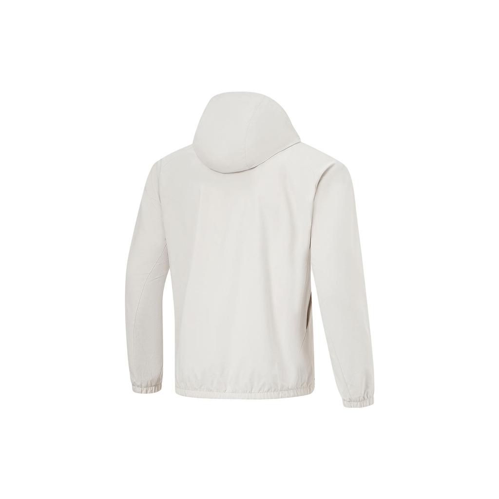 Li-Ning Windproof Water-Repellent Three-Dimensional Cut Fleece Hooded Zip Sports Jacket Men Jackets Mica-Gray AFDU089-1