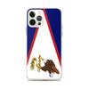 Coque iPhone - Drapeau Samoa Américaines - iPhone 12 Pro Max - Souple - Multicolore - Vertical