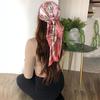 Квадратные шелковые платки 90*90 см Женские шали-хиджабы Модный принт Косынка Женский головной платок Фуляр Бандана Пляжное парео
