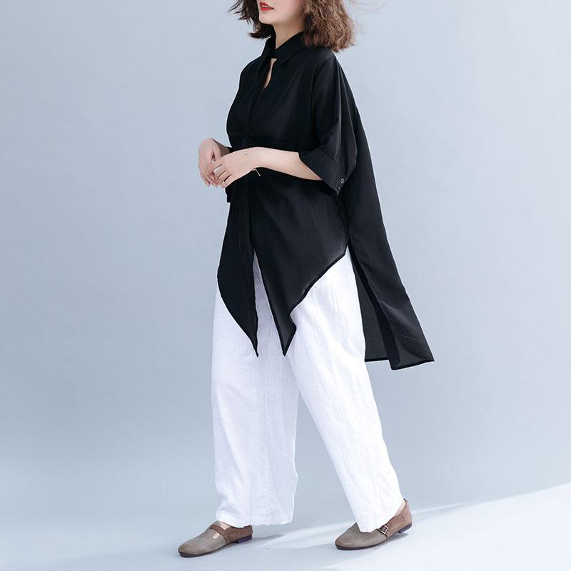 DIMANAF Женская блузка больших размеров, длинные рубашки, большие размеры, летние элегантные офисные женские топы, туника, свободная повседневная однотонная женская одежда 2024