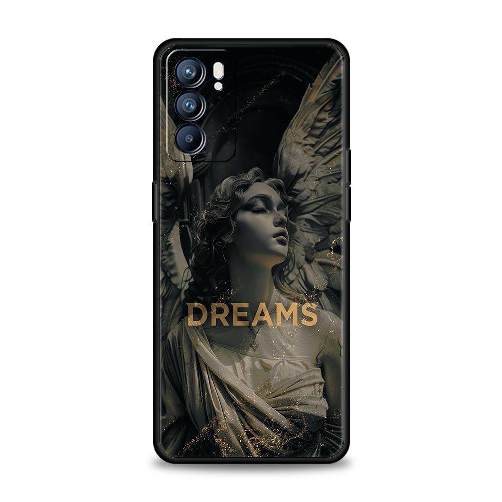 Fashion Ancient Greek Statues Phone Case For Oppo A17 A31 A54 A57 A78 A79 A98 Find X5 X6 Reno 6 7 8 10 11 12 13 F Pro Soft TPU