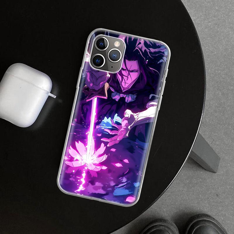 Чехол для телефона Bleach Кучики Бьякуя для iPhone 11 12 13 Mini 14 15 Plus 16 Pro Max 17 Air 7 8 + SE Художественный Индивидуальный Fundas 11