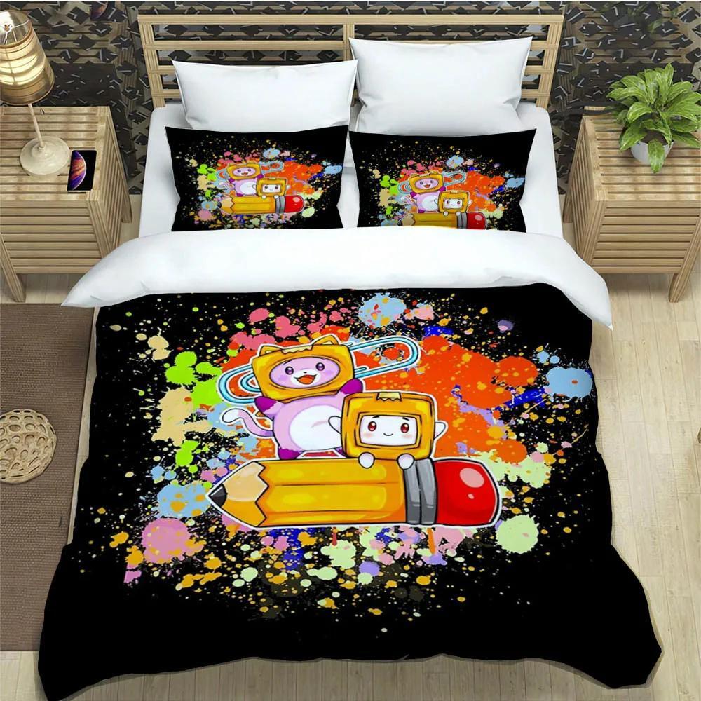 Lankybox Foxy Boxy Cute Bedding Collections Exquisite Bed Supplies Set Duvet Cover Bed Comforter Set Bedding Set Luxury Birthday Gift