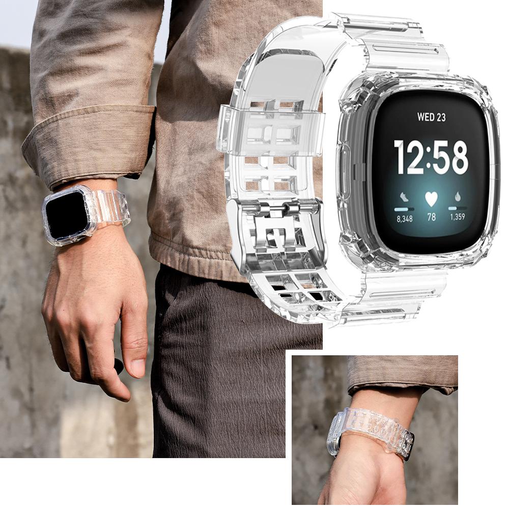 Чехол Нескользящий Смарт-браслет Ледниково-прозрачный ремешок Прозрачный браслет Сменный ремешок Ремешок для часов