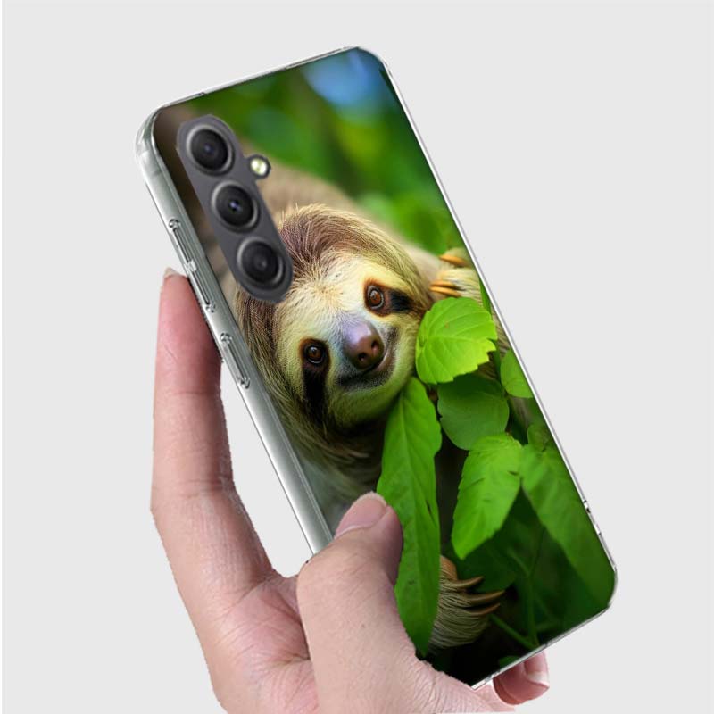 Cute Sloth Phone Case for Samsung A16 A26 A36 A56 A17 A37 A57 A07 A06 A02S A03 A04S A05S Galaxy Note 20 10 A50S A71 A51 A31 A30